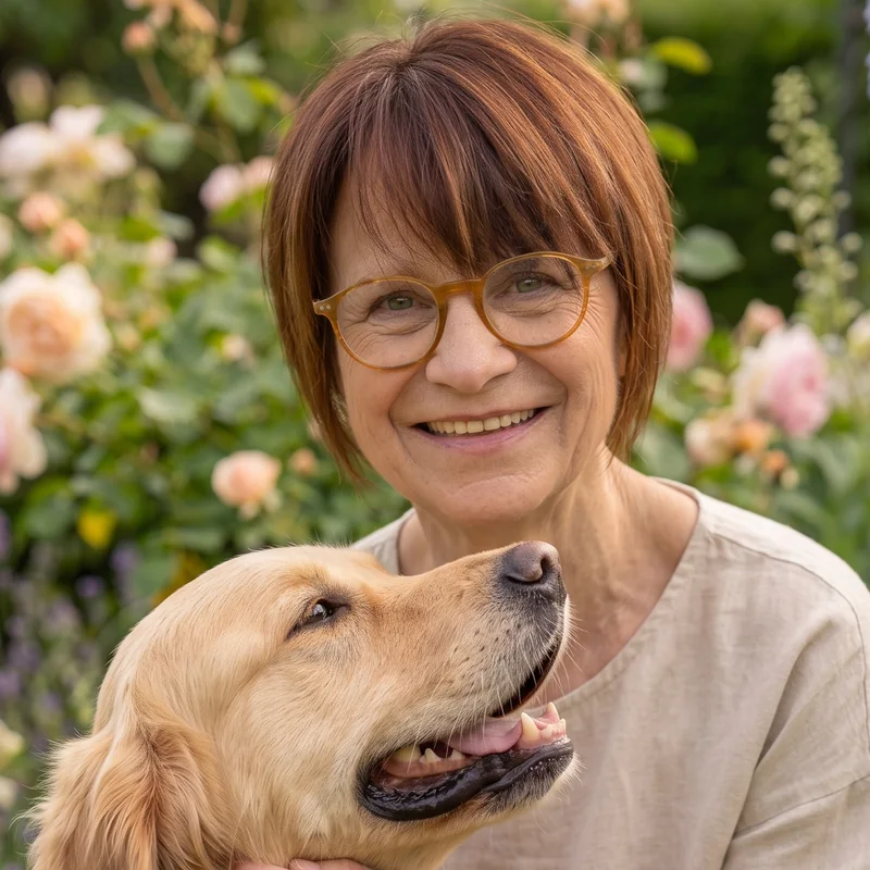 Christine Paccaud, votre conseillère AnimoTAO, avec son chien